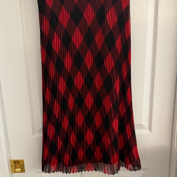 Talbots Red and Black Checkered Midi Dress - Picture 4 of 6